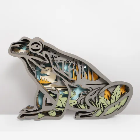 HOT SALE🔥-Frog Wooden Carving Gift